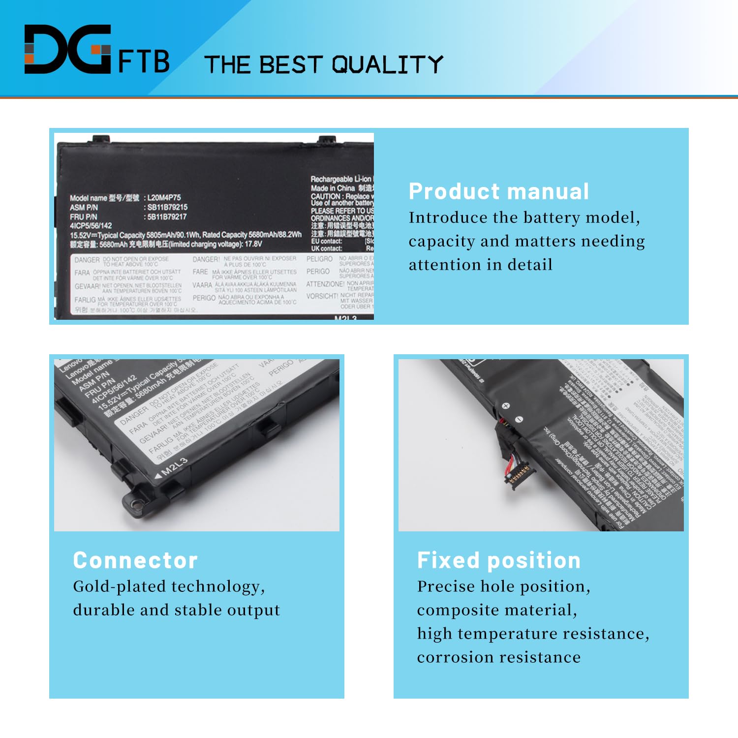 Amazon.com: DGFTB L20M4P75 latop Battery Replacement for Lenovo